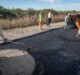 Realizan trabajos de bacheo en ruta 11 a la altura de Tres Bocas